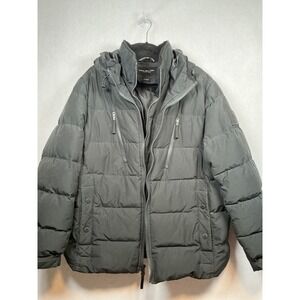 Marc New York Andrew Marc Mens Montrose Down Puffer Jacket Hooded black Size L